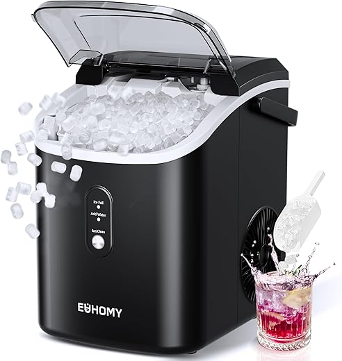 EUHOMY Portable Nugget Ice Maker: Perfect Ice Anytime! EUHOMY Portable Nugget Ice Maker: Perfect Ice Anytime!