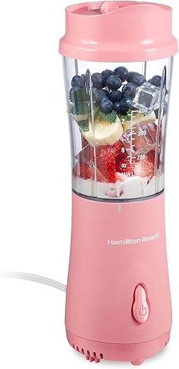 Hamilton Beach Portable Blender – Coral: Blend On-the-Go with Style!
