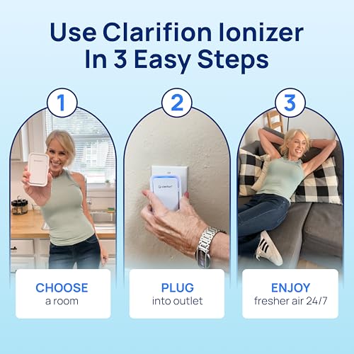 "Clarifion Mini Air Ionizer - Quiet Odor Eliminator for Home" - Image 6