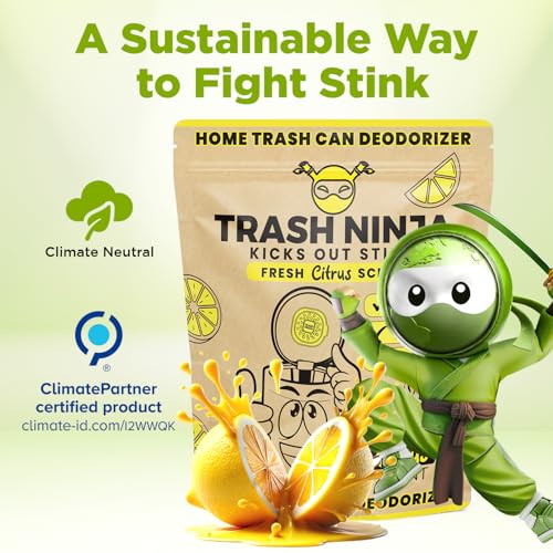 "Trash Ninja Deodorizer with Activated Charcoal & Citrus Freshness" - Image 3
