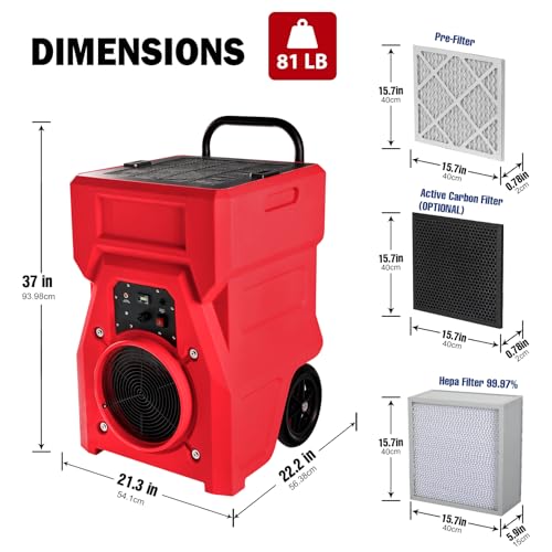 Air Purifier for Dust - MOUNTO 1000cfm Portable Scrubber - Image 2