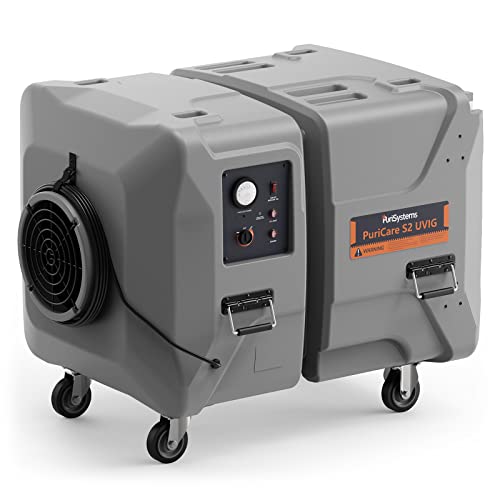 "2000 CFM Air Filtration System with UV-C & Ionizer for Construction"