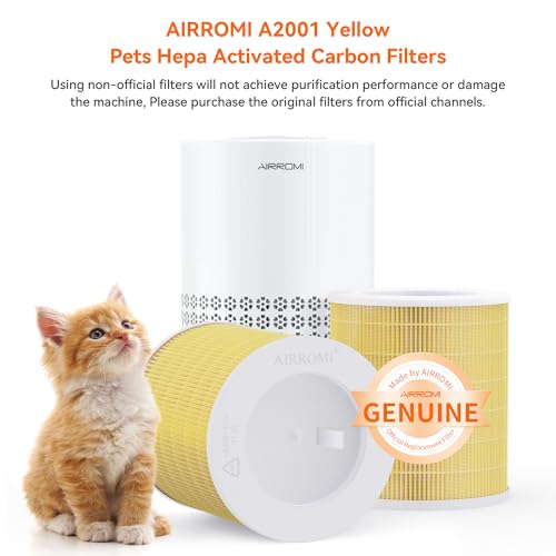 AIRROMI A2001 Filter - Best Air Purifier for Smoke, 2 Pack - Image 2