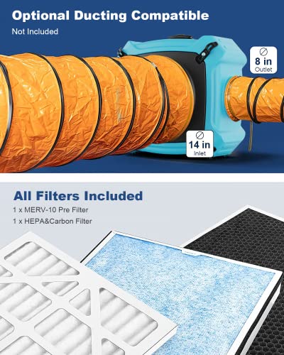 "ALORAIR PureAiro HEPA Max 870 Air Scrubber | 550 CFM Power" - Image 2