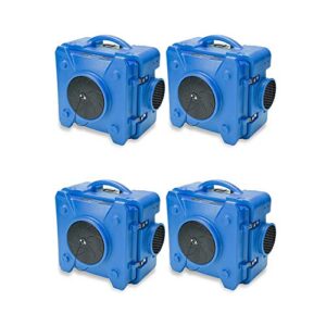 BlueDri BD-AS-550-BL HEPA Air Scrubber for Water Damage – 4 Pack