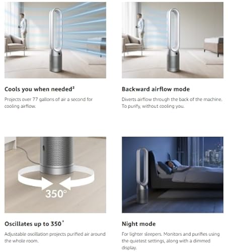 Dyson TP07 Smart Air Purifier & Fan + 2 HEPA Filters - White/Silver - Image 2