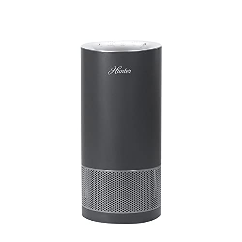 "Top Air Purifier for Dust: Hunter HP450UV HEPA Tower"