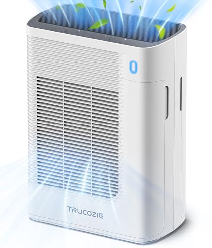 "Trucozie HEPA Air Purifier for Large Rooms, 1937 Ft², White"