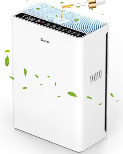 "VEWIOR H13 HEPA Air Purifier for Large Rooms, Quiet & Effective"
