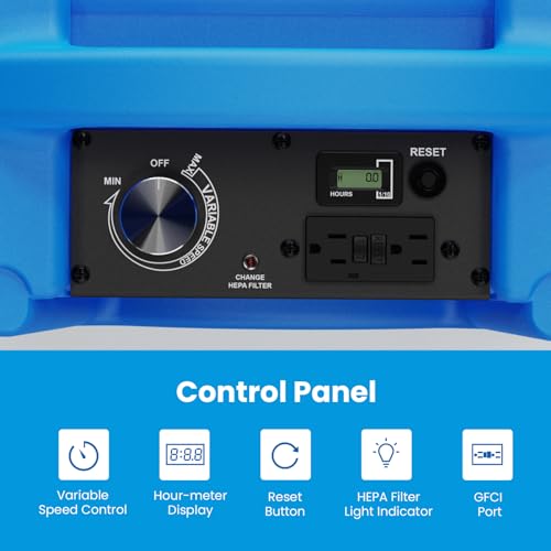 "CADPXS Shield-550 Air Scrubber + 5 MEVR-10 Filters - HEPA Clean" - Image 3