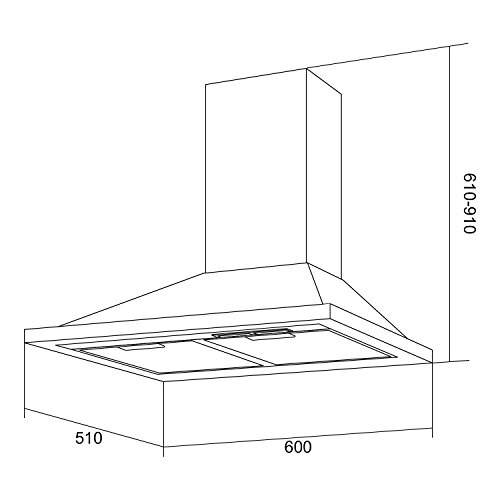Klarstein Galina 60cm Cooker Extractor Hood - 350 m³/h, Silver - Image 8