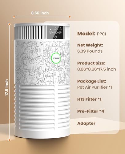 Air Purifier for Hayfever: Oneisall Pet Cleaner Up to 1200 Ft² - Image 8