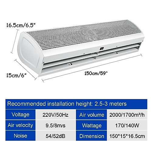 "Adjustable Silent Air Curtain for Supermarket Entrances - 60-150cm" - Image 2