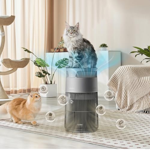 Air Purifier for Cat Allergies - WISESKY 3-in-1 HEPA Filter - Image 2
