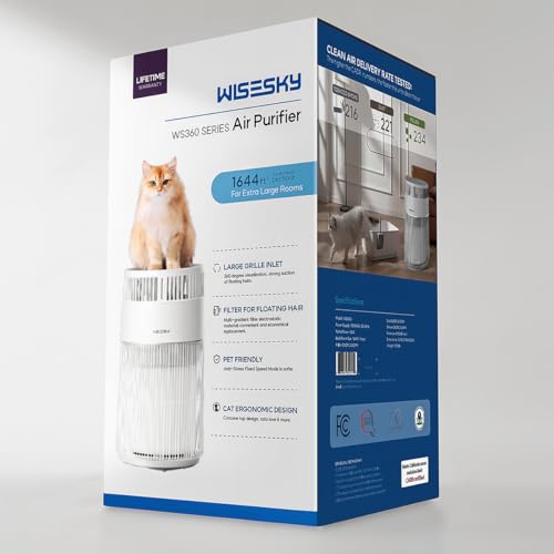 Air Purifier for Cat Allergies - WiseSky HEPA Filter 3-in-1 - Image 7