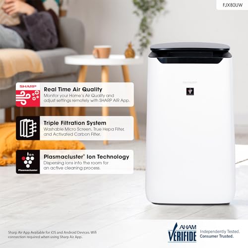 "SHARP Smart Air Purifier w/Alexa & Free Echo Pop - FXJ80UW"