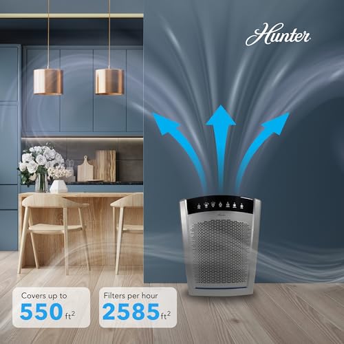 Air Purifier for Allergies - Hunter HP850, HEPA, UV Mode - Image 5