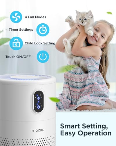 MOOKA Air Purifier for Hayfever Relief in Large Rooms - Image 3
