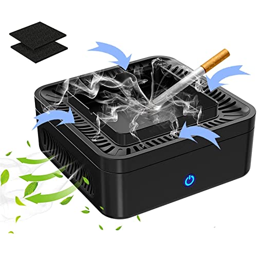"Self-Cleaning Ashtray with LED, USB Rechargeable Air Purifier" - Image 2