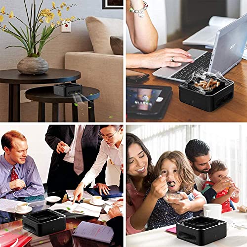 "Self-Cleaning Ashtray with LED, USB Rechargeable Air Purifier" - Image 3