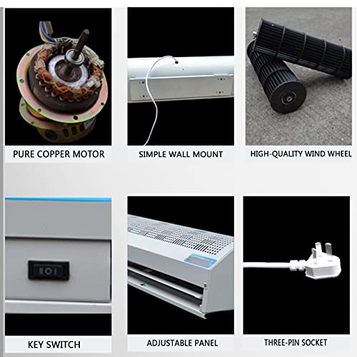"Quiet 36" Wall Mounted Air Curtain - 2 Speeds, Slim Design" - Image 3