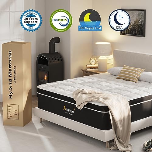 Ayeawo 12" Hybrid Queen Mattress - Gel Memory Foam & Springs - Image 5