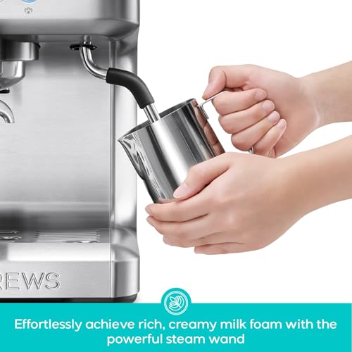 CASABREWS Ultra Espresso Machine: LCD, Frother & Custom Temp - Image 2