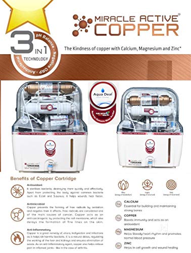"AQUA DEAL 15L Copper Mineral RO Water Purifier - Fresh & Pure" - Image 2
