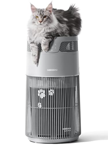 Air Purifier for Cat Allergies - WISESKY 3-in-1 HEPA Filter