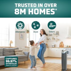 Air Purifier for Hayfever: GermGuardian AC5000E, Gray