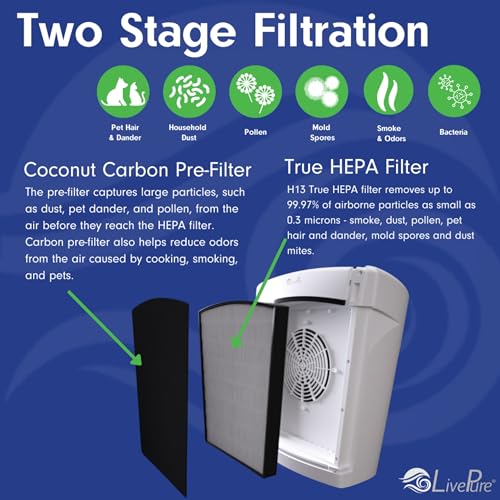 Air Purifier for Mold: LivePure Bali HEPA Cleans 2,640 sq. ft. - Image 2