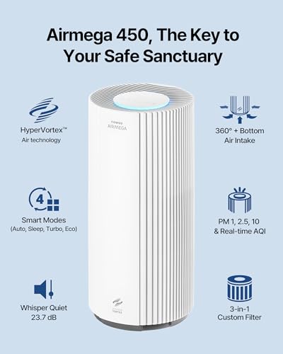 Air Purifier for Smoke - COWAY Airmega 450 for Large Rooms - Image 2