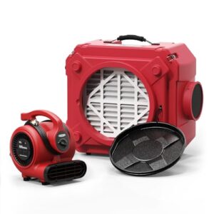 “Alorair 2024 Bundle: 600 CFM Air Mover & 550 CFM Air Scrubber”