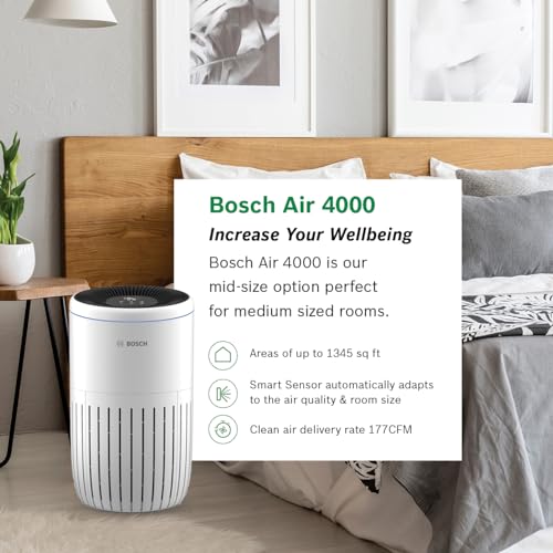 Best Air Purifier for Pets - BOSCH Air 4000, HEPA Filter, White - Image 2