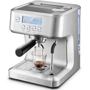 CASABREWS Ultra Espresso Machine: LCD, Frother & Custom Temp CASABREWS Ultra Espresso Machine: LCD, Frother & Custom Temp