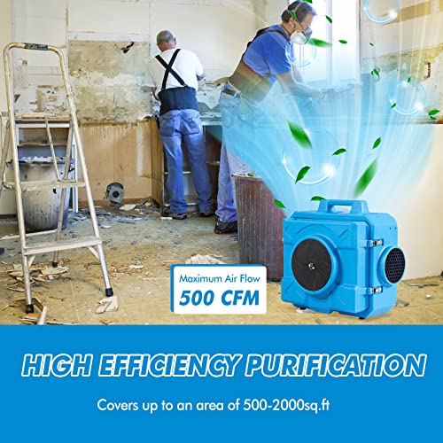 COSTWAY HEPA Air Scrubber for Water & Fire Damage, 150-500 CFM - Image 2