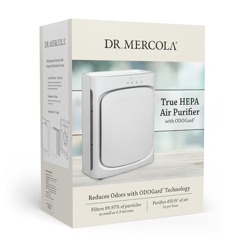 Dr. Mercola HEPA Air Purifier for Smoke & Allergens, White - Image 2