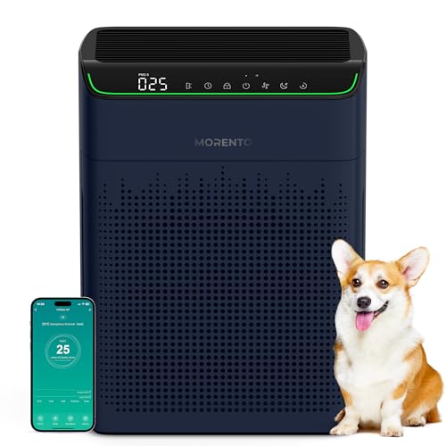 "MORENTO Air Purifier for Large Rooms with HEPA & WiFi"