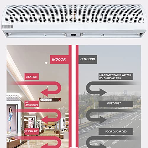 "Quiet 36" Wall Mounted Air Curtain - 2 Speeds, Slim Design" - Image 2