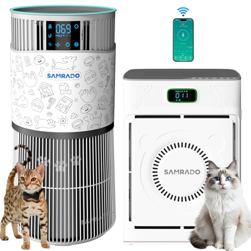"Smart HEPA Air Purifiers for Pets - 2 Pack, WiFi Enabled"