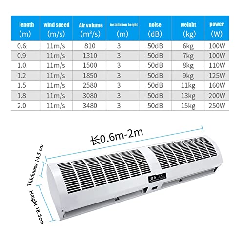 "ZJTY 1.8m Silent Air Curtain: Strong Wind, Hot & Cold Isolation" - Image 2