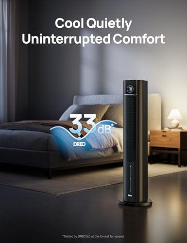 Dreo 43" Oscillating Tower Fan - Quiet, Smart Control, 4 Modes - Image 3
