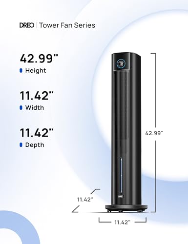 Dreo 43" Oscillating Tower Fan - Quiet, Smart Control, 4 Modes - Image 7