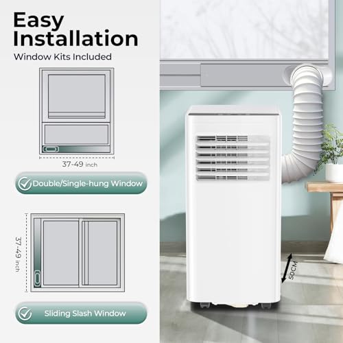 R.W.FLAME 10,000 BTU Portable AC Unit with Remote & Timer - Image 4
