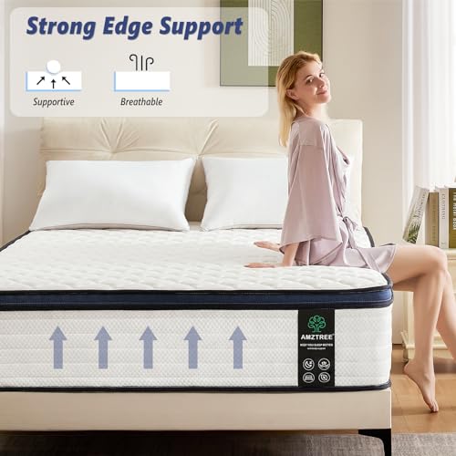 Amztree 14" Queen Mattress - Memory Foam & Pocket Coils - Image 2