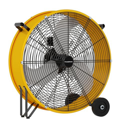 30" Heavy Duty Metal Drum Fan - 14000 CFM, 3-Speed, Movable