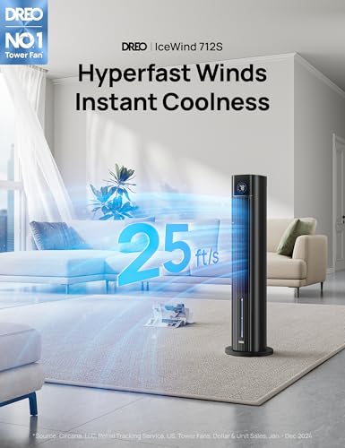 Dreo 43" Oscillating Tower Fan - Quiet, Smart Control, 4 Modes - Image 2