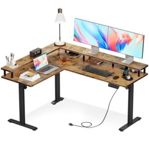 AODK 59″ L Shaped Adjustable Standing Desk with Power Outlets AODK 59″ L Shaped Adjustable Standing Desk with Power Outlets