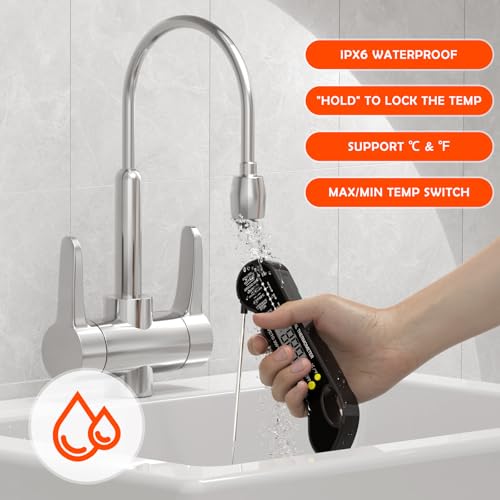TRAUSI Instant Read Meat Thermometer - Fast, Waterproof & Magnetic - Image 2