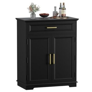 Redayfur Modern Kitchen Storage Cabinet, Black Sideboard Redayfur Modern Kitchen Storage Cabinet, Black Sideboard